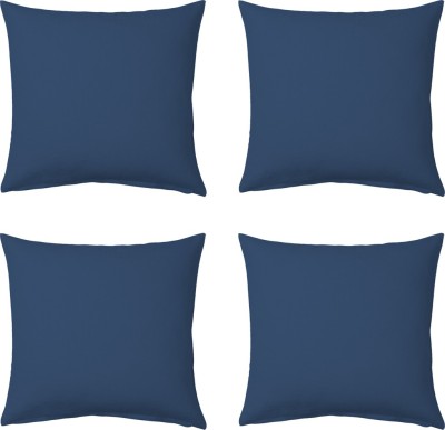 AVI Polyester Cushions Cover(Pack of 4, 45.72 cm*45.72 cm, Dark Blue)