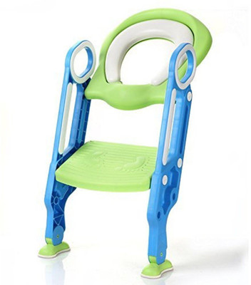 

GOCART Potty Training Seat, with Step Stool Ladder for Kids and Baby, Non-Slip Kids Toilet Training Seat, Toddlers Potty Ring for Round and Oval Toilets Potty Seat(Blue)