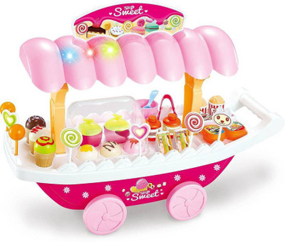 

Bestie Toys Ice Cream Sweet Shopping Cart with Lights and Music