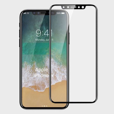 99Gems Edge To Edge Tempered Glass for Apple iPhone X(Pack of 1)