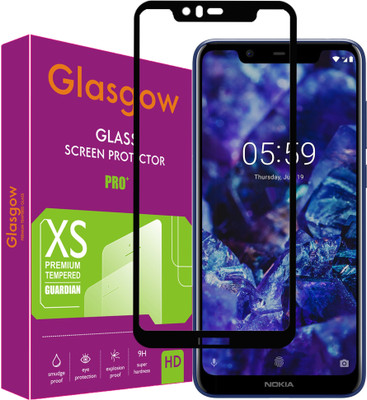 Glasgow Edge To Edge Tempered Glass for Nokia 5.1 Plus(Pack of 1)