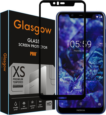 Glasgow Edge To Edge Tempered Glass for Nokia 5.1 Plus(Pack of 1)