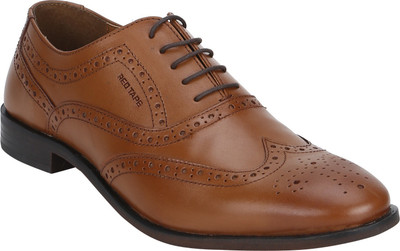 

Red Tape Leather Formal Brogue Brogues For Men(Tan