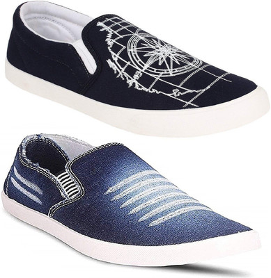 

Pexlo Combo Pack of 2 Casual Shoes Sneakers For Men(Blue, Black