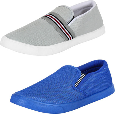 

Dagcros Slip On Sneakers For Men(Grey, Blue, Multicolour