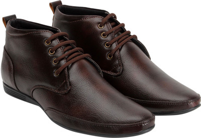 

Style Height High Ankle Formal Shoe Lace Up For Men(Black, Brown