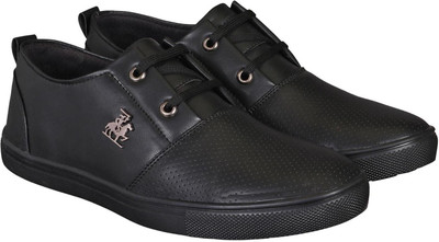 

Shoe Island Polo-X Popular Leatherette Trending All Black Lace-Up College Wear Casual Sneakers For Men Sneakers For Men(Black
