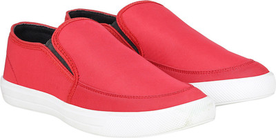 

Kraasa Swanky Slip On Sneakers For Men(Red