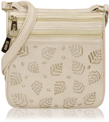 

Kleio Women Casual White PU Sling Bag