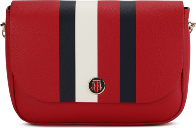 

Tommy Hilfiger Women Casual Red PU Sling Bag
