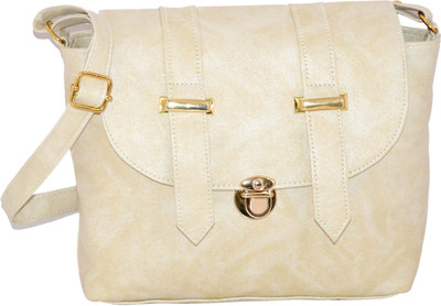 

minaar Women Evening/Party, Casual, Formal Beige Leatherette, PU Sling Bag
