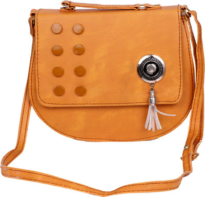 

JANET Women Casual Yellow PU Sling Bag