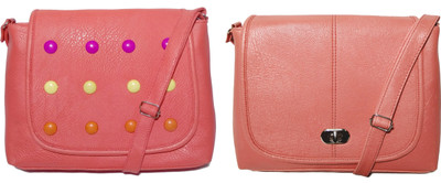 

AZED Collections Girls Casual Orange Rexine Sling Bag