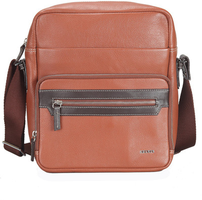 

Adamis Men Formal Tan Genuine Leather Sling Bag