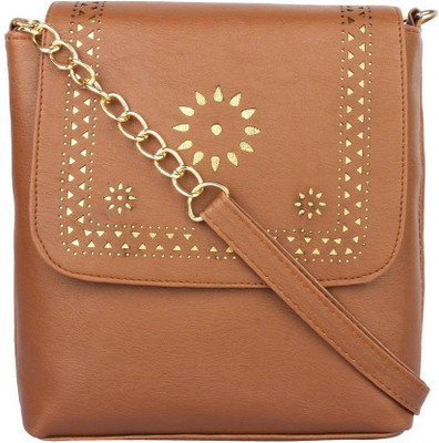 

FANEX Women Evening/Party, Casual, Formal, Sports Brown PU Sling Bag