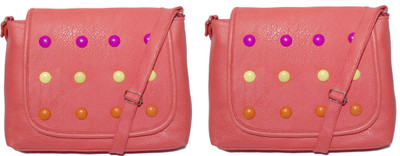 

AZED Collections Girls Casual Orange Rexine Sling Bag