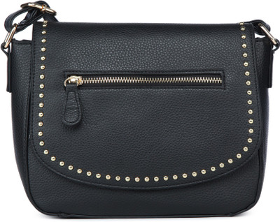 

Chemistry Women Casual Black PU Sling Bag