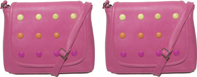 

AZED Collections Girls Casual Pink Rexine Sling Bag