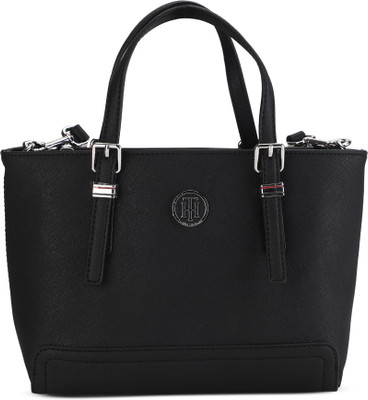 

Tommy Hilfiger Women Casual Black PU Tote