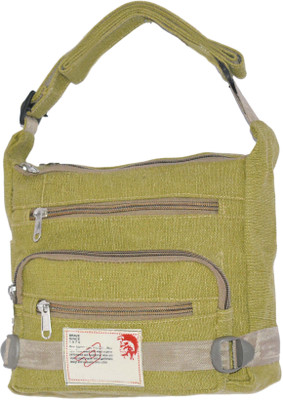 

MINAAR Men & Women Evening/Party, Casual, Formal Green Canvas Sling Bag
