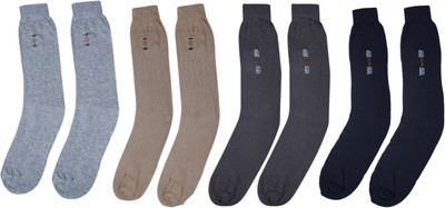 ZACHARIAS Men Solid Calf Length(Pack of 4)