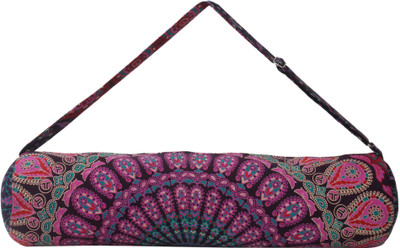 

Shreeji Cotton Printed Yoga Mat Bag Yoga Mat Bag(Multicolor, Kit Bag), Black;pink