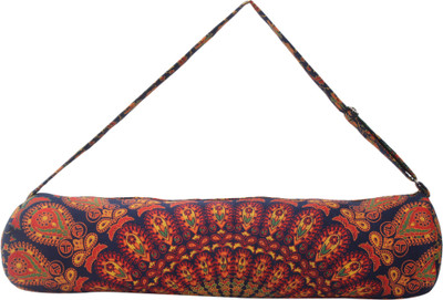 

Shreeji Cotton Printed Yoga Mat Bag Yoga Mat Bag(Multicolor, Kit Bag), Navy blue;orange