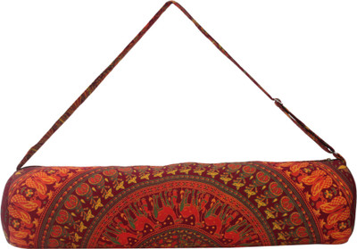

Shreeji Cotton Printed Yoga Mat Bag Yoga Mat Bag(Multicolor, Kit Bag), Orange;red