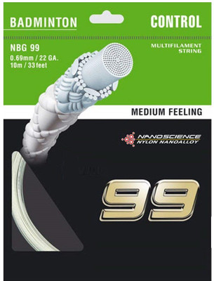 

QUINERGYS ® Professional Repulsion Power Badminton Strings For "Hard Hitting Sound" - White 0.7 Badminton String - 10 m(White)