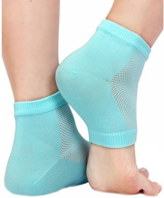 

OneRetail Heel Pain Relief Silicon Gel Heel Socks Heel Support (, Blue