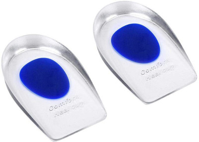 

SYGA Transparent Heel Pain Inserts Silicone Gel Heel Pads Foot Care (1 Pair) Heel Support (, Transparent, White