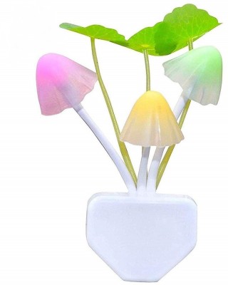 Importikah Environment Friendly Energy Efficient Colorful Mushroom LED Home Wall Night Lamp(2, White)