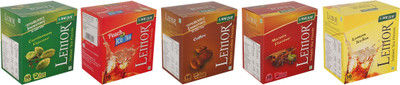 

Lemor Pack of Flavour Tea,Cardamom & Masala Instant Tea with Lemon Plus Peach Ice Tea and Instant Coffee Premix (Each Box Contain 10 Sachet) Tea Bags Box(250 g)