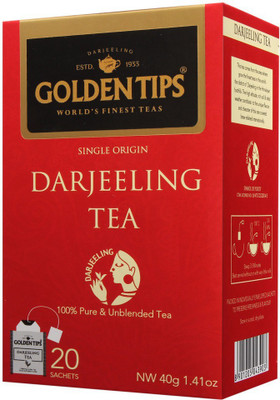 

Golden Tips Pure Darjeeling 20 Envelope Black Tea Bags Box(20 Bags)