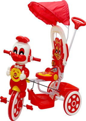 

Bajaj Baby Product Baby Tricycle for Kids with Front Back Basket, Canopy & Push Parent Handle Recommended for Toddler 1,2,3,4,5 Years Old Children Musical Tricycle for Baby Boys & Girls Gift (yellow Tricycle for kids, tricycle for baby (rED) 519 Tricycle(