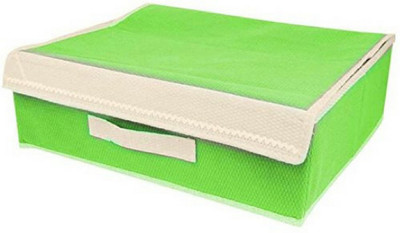 

Pcarting 5 + 1 Underwear Organizer Foldable Storage Box Type Non-Smell Drawer Closet Separator Container Bra Socks Tie Scarfs Innerwear Storage Organizer with Lid Cover(Green)
