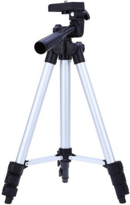 

Mezire Tripod TF-3110 Portable Tripod Stand For Camera and phone Tripod Kit Tripod(Black, Silver, Supports Up to 1000 g)