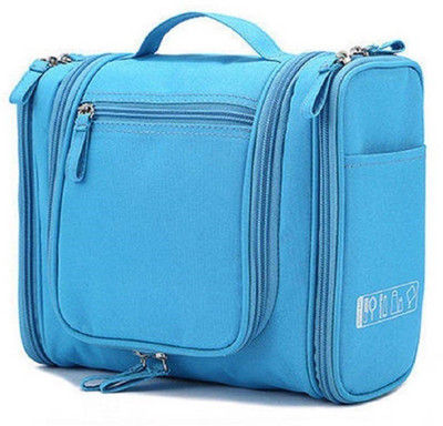

Buyerzone Hanging Mini Portable Toiletry Cum Beauty Kit Organizer Bag blue All Vanity Box(Blue)