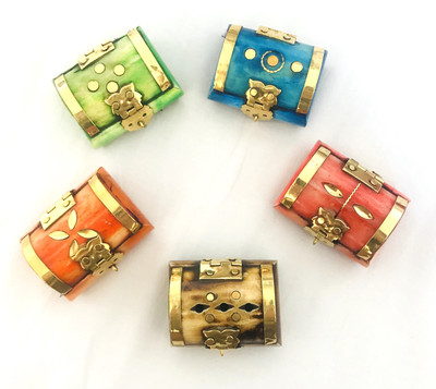 

The Closet Drama Set of 5 Wooden Boxes Jewellery, Small Gifts Vanity Box(Green, Orange, Brown, Red, Blue)