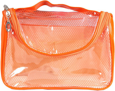 

Pretty Krafts Orange Color Transparent PVC Makeup cum Vanity Box(Orange)