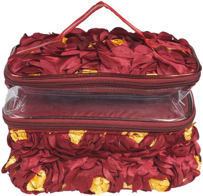 

Pretty Krafts Travel Accessories Organisr Makeup Vanity Box(Maroon)