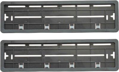

Orbiz CAR NUMBER PLATE FRAME SET (front and Rear, Black Color) Car Number Plate(Plastic 52 cm x 14.4 cm)