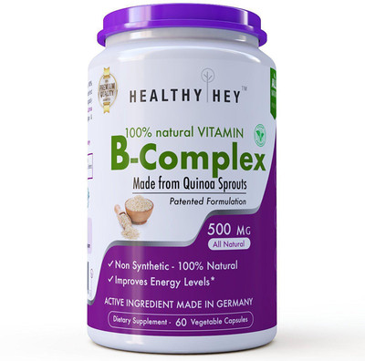 

HealthyHey Nutrition 100% Natural Vitamin B-Complex - Made from Quinoa Sprout | No Chemical(500 mg)
