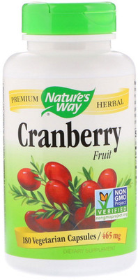 

Nature's Way Nature's Way, Cranberry Fruit, 465 mg, 180 Vegetarian Capsules(180 No)