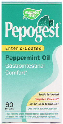 

Nature's Way Nature's Way, Pepogest, Enteric-Coated Peppermint Oil,(60 No)