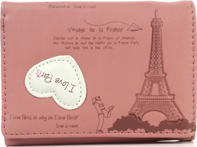 

b4bags Girls Casual Pink Artificial Leather Wallet(6 Card Slots), Rosy brown