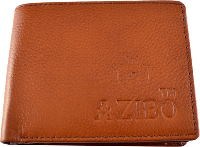 

Azibo Men Casual Tan Genuine Leather Wallet(6 Card Slots)