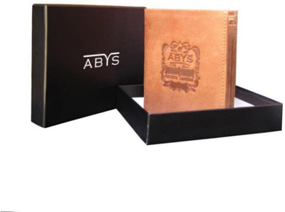 

ABYS Men Casual Tan Genuine Leather Wallet(7 Card Slots)