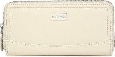 Satya Paul Women Beige Artificial Leather Wallet(2 Card Slots)