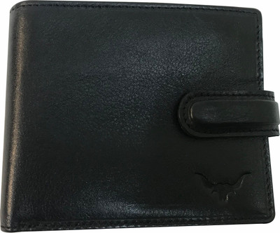 

cadro hides Men Black Genuine Leather Wallet(8 Card Slots)